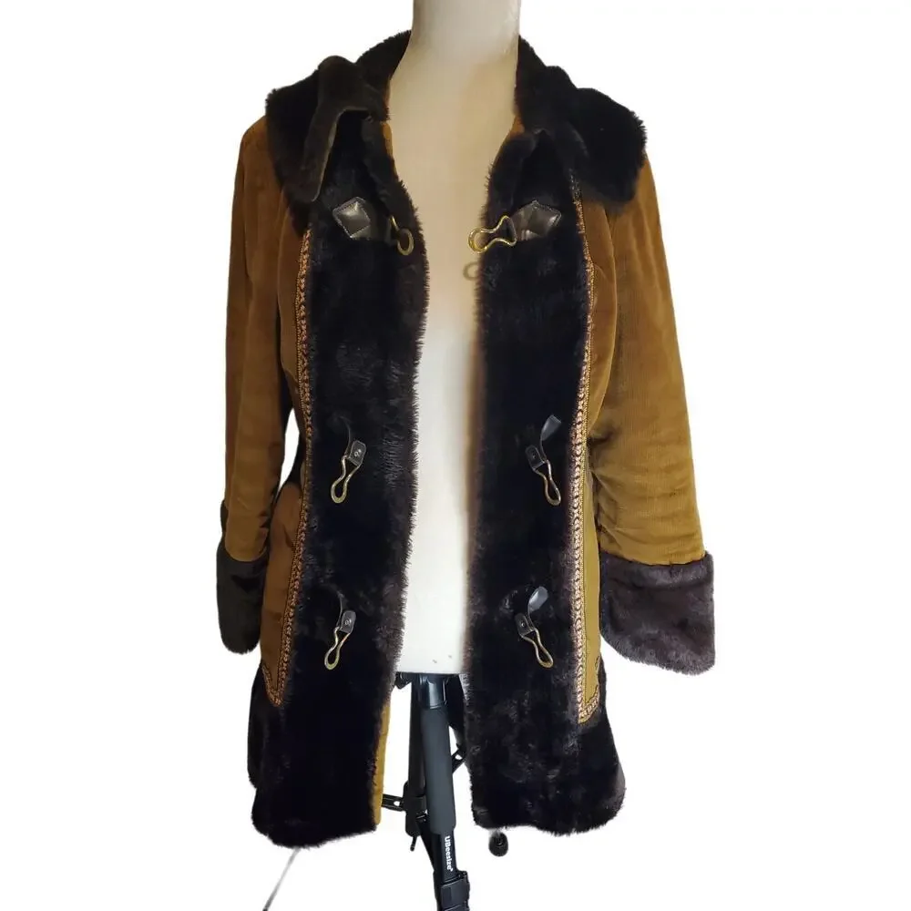 Vintage Corduroy Faux Fur Coat and suit industry UNION 1950,60s,70s? - Picture 2 of 13